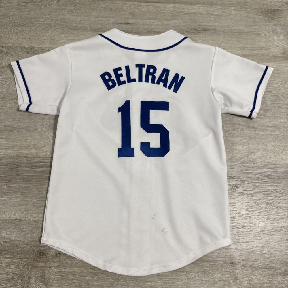 Carlos Beltran Jersey New York Mets Youth Large 14/16 White Majestic Stitched